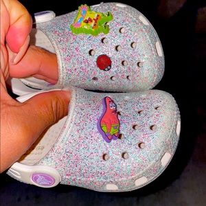 Sparkly toddler crocks size 5